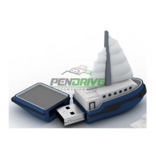 Custom USB Flash Drive Blue Sailboat